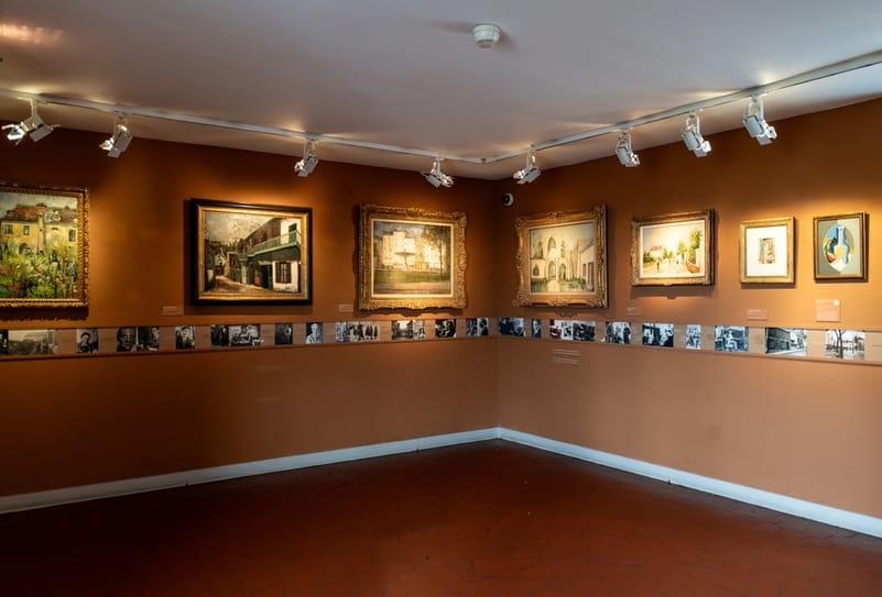 Interiors of Musée de Montmartre which has paintings about Impressionism and Belle Epoque